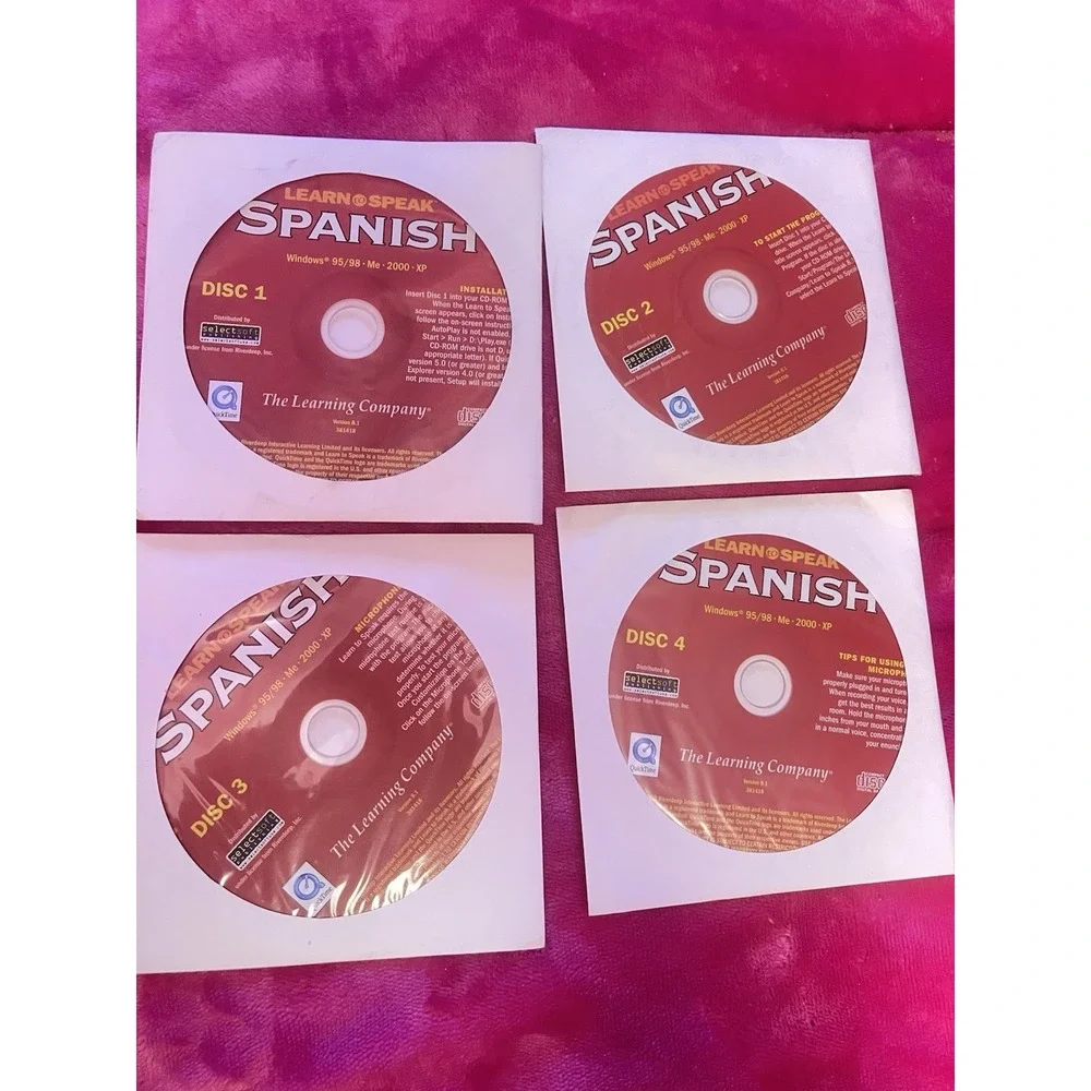 The Learning Company Learn to Speak Spanish 8.1 Includes 4‎ CDs Age12 & Up